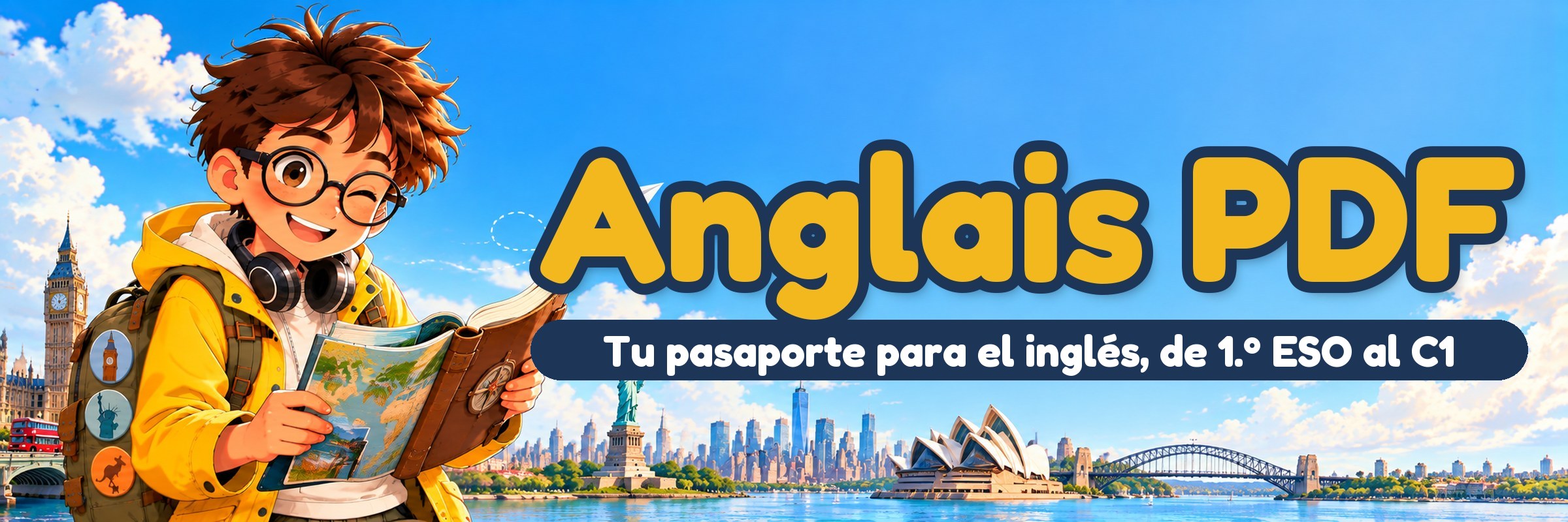 Anglais PDF – aprender inglés con lecciones, ejercicios, exámenes y tests gratis