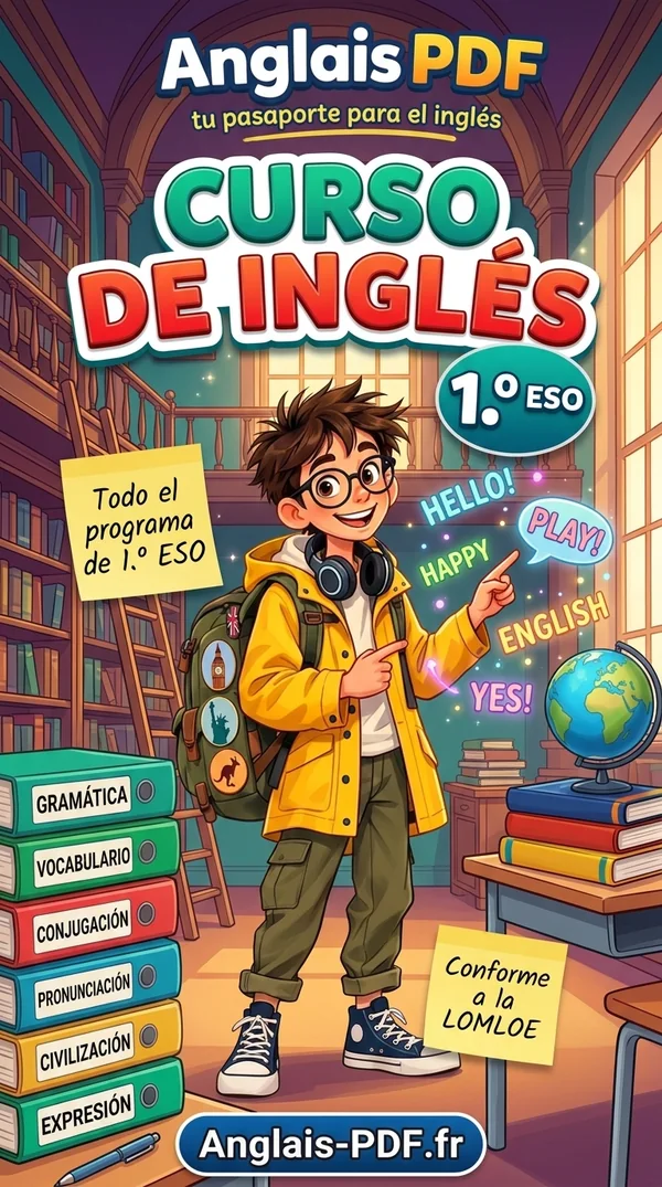 Portada del libro Curso de inglés 1.º ESO en PDF
