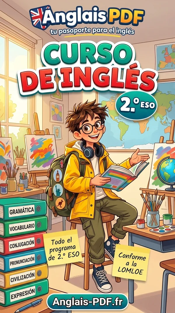Portada del libro Curso de inglés 2.º ESO en PDF