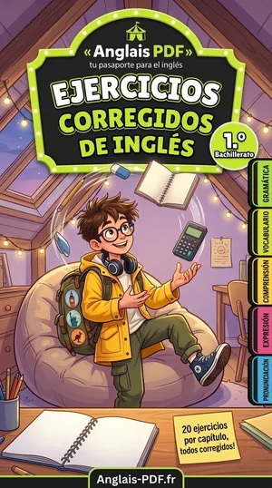 Portada del libro Ejercicios corregidos de inglés 1.º Bachillerato en PDF