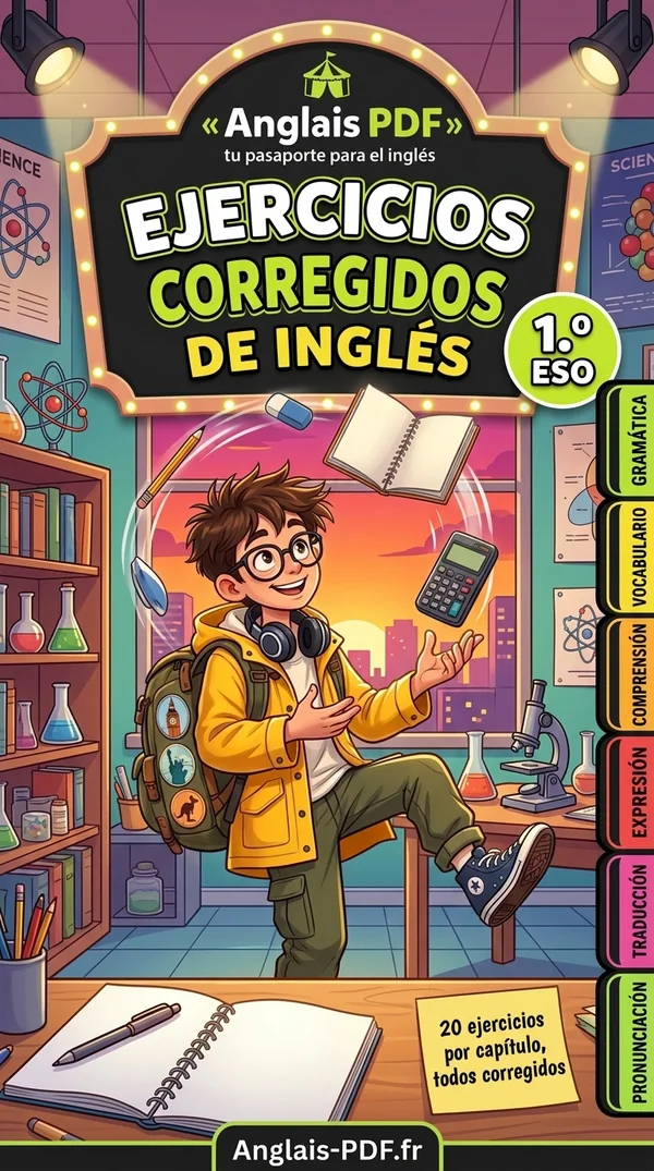 Portada del libro Ejercicios corregidos de inglés 1.º ESO en PDF