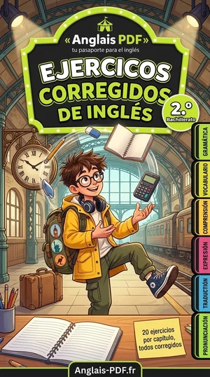 Portada del libro Ejercicios corregidos de inglés 2.º Bachillerato en PDF