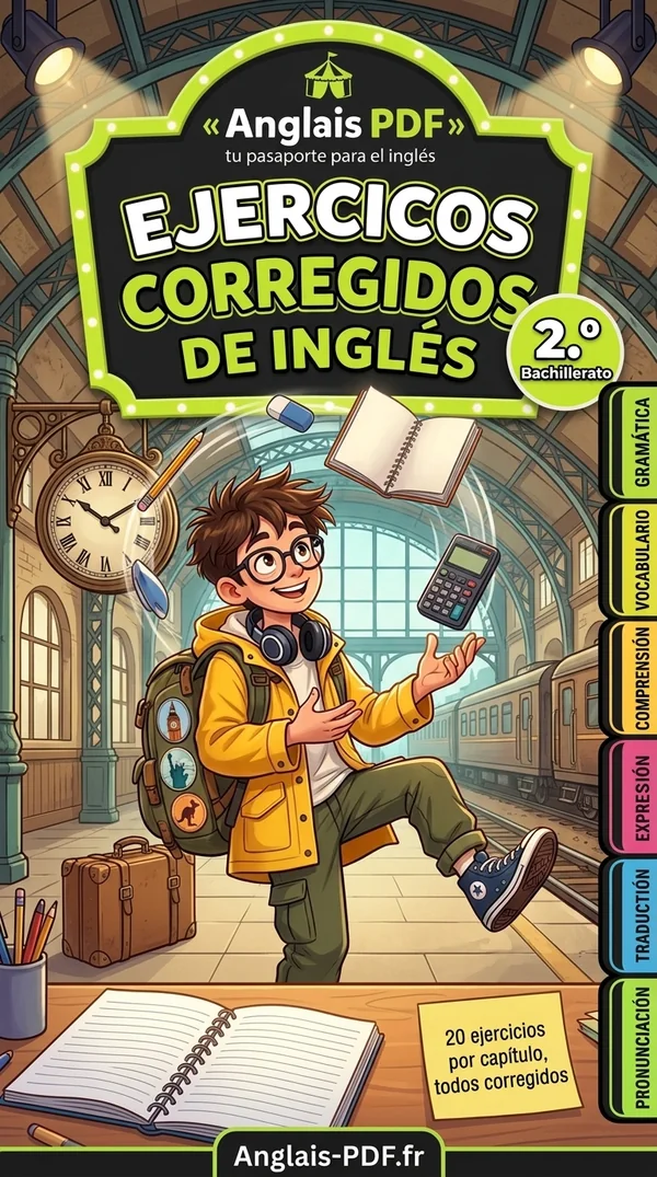 Portada del libro Ejercicios corregidos de inglés 2.º Bachillerato en PDF