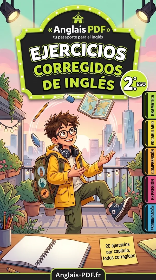 Portada del libro Ejercicios corregidos de inglés 2.º ESO en PDF