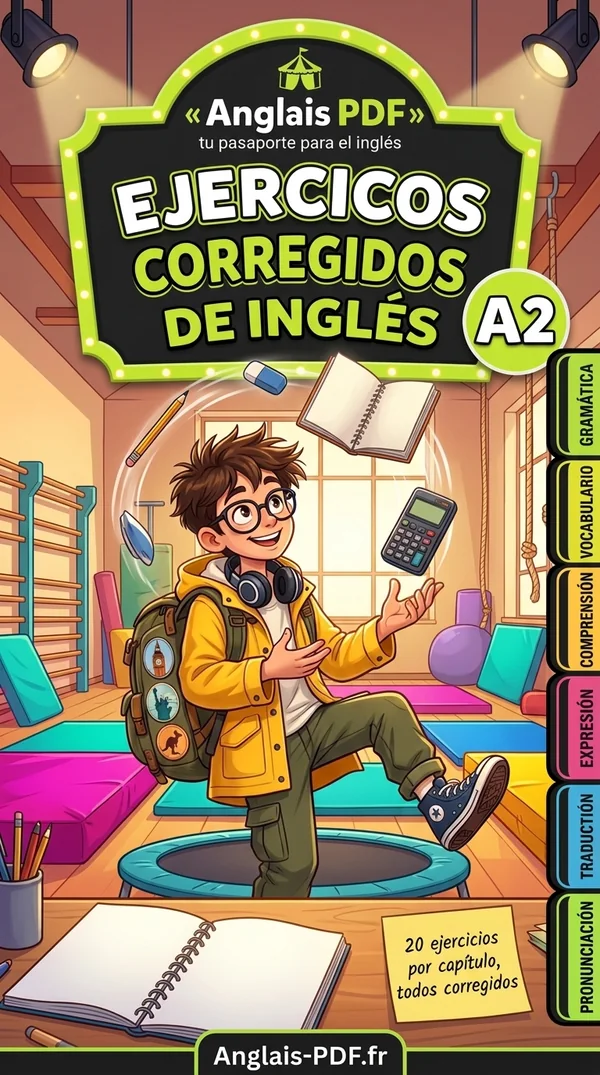 Portada del libro Ejercicios corregidos de inglés A2 en PDF
