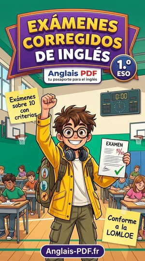 Portada del libro Exámenes corregidos de inglés 1.º ESO en PDF