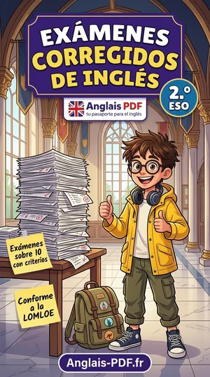 Portada del libro Exámenes corregidos de inglés 2.º ESO en PDF