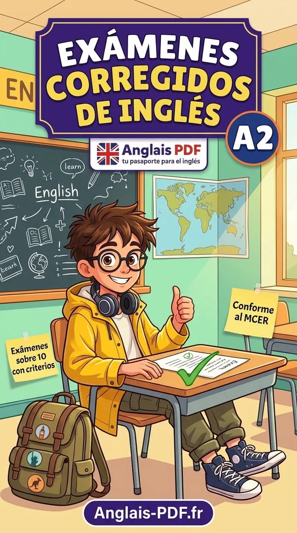 Portada del libro Exámenes corregidos de inglés A2 en PDF