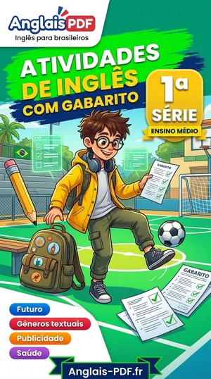 Capa do livro Atividades de inglês 1ª série com gabarito em PDF