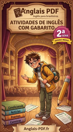 Capa do livro Atividades de inglês 2ª série com gabarito em PDF