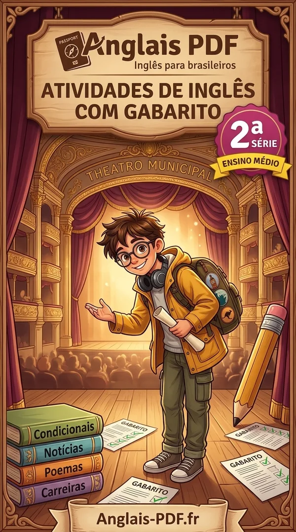 Capa do livro Atividades de inglês 2ª série com gabarito em PDF