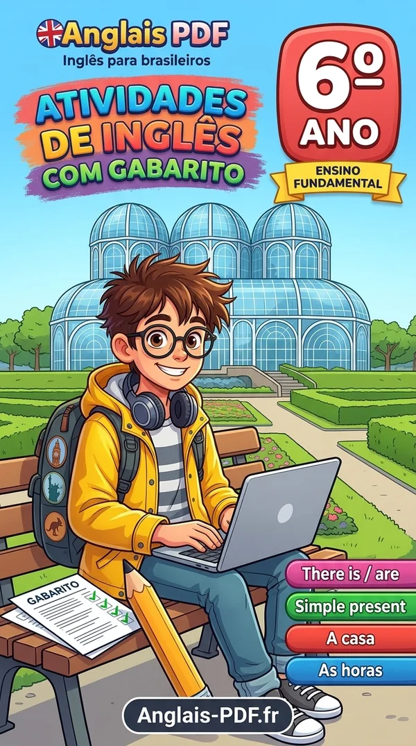 Capa do livro Atividades de inglês 6º ano com gabarito em PDF