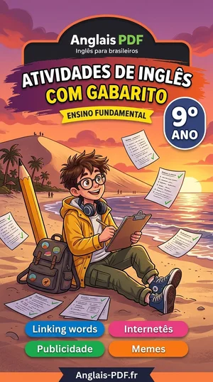 Capa do livro Atividades de inglês 9º ano com gabarito em PDF