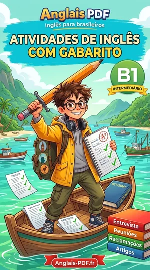 Capa do livro Atividades de inglês B1 com gabarito em PDF