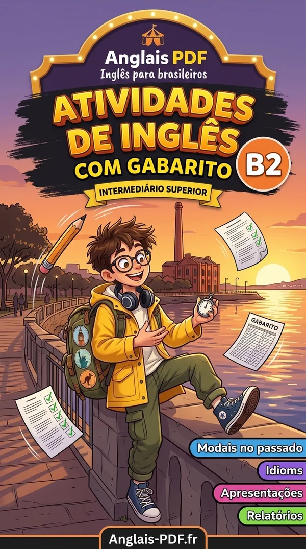 Capa do livro Atividades de inglês B2 com gabarito em PDF