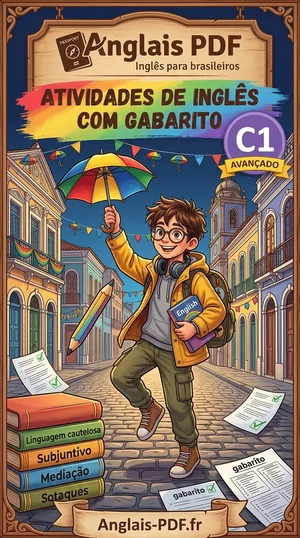 Capa do livro Atividades de inglês C1 com gabarito em PDF