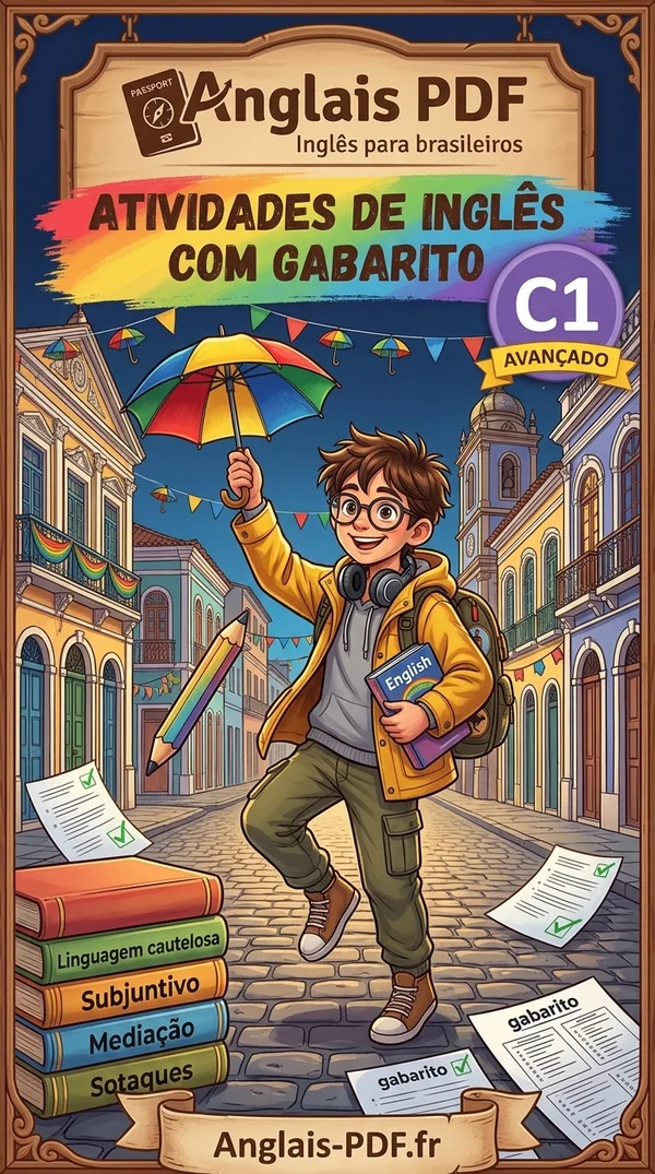 Capa do livro Atividades de inglês C1 com gabarito em PDF