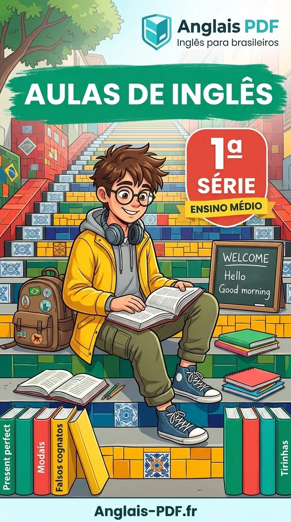 Capa do livro Aulas de inglês 1ª série em PDF
