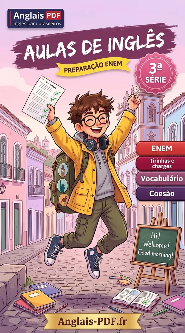 Capa do livro Aulas de inglês 3ª série em PDF