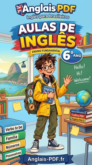 Capa do livro Aulas de inglês 6º ano em PDF