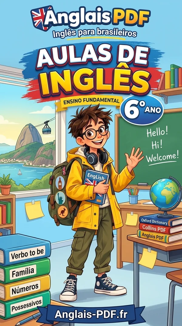 Capa do livro Aulas de inglês 6º ano em PDF