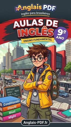 Capa do livro Aulas de inglês 9º ano em PDF