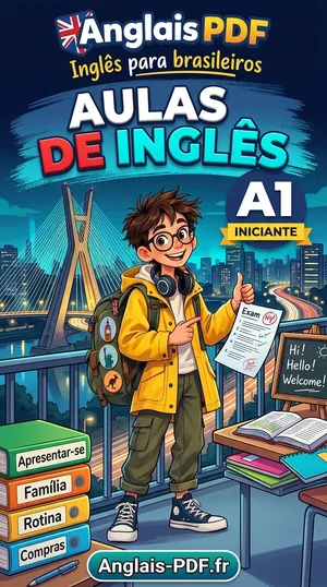 Capa do livro Aulas de inglês A1 em PDF