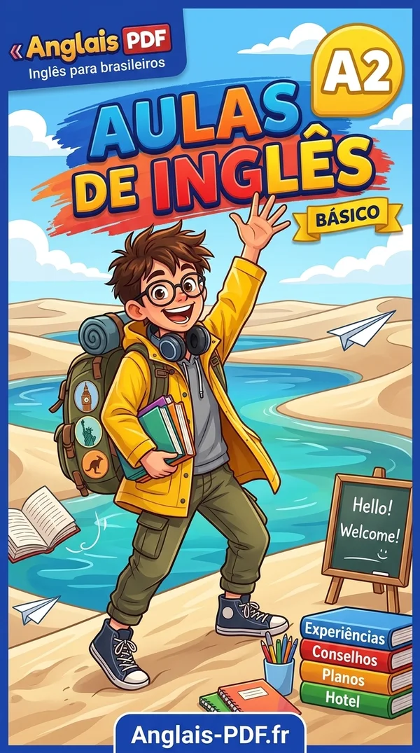 Capa do livro Aulas de inglês A2 em PDF