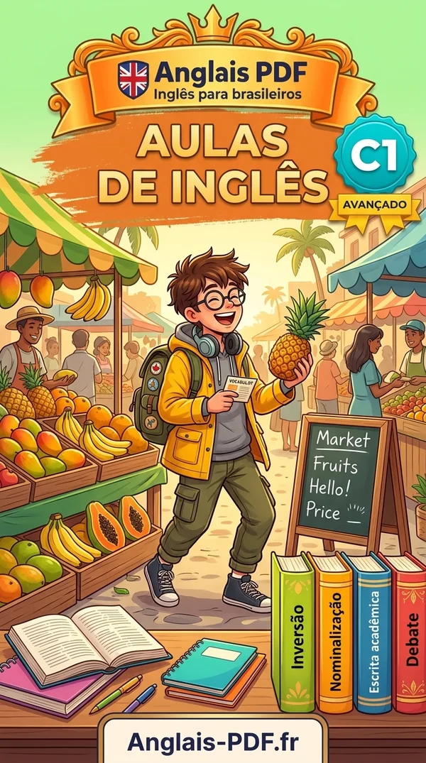 Capa do livro Aulas de inglês C1 em PDF