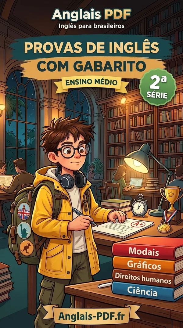 Capa do livro Provas de inglês 2ª série com gabarito em PDF