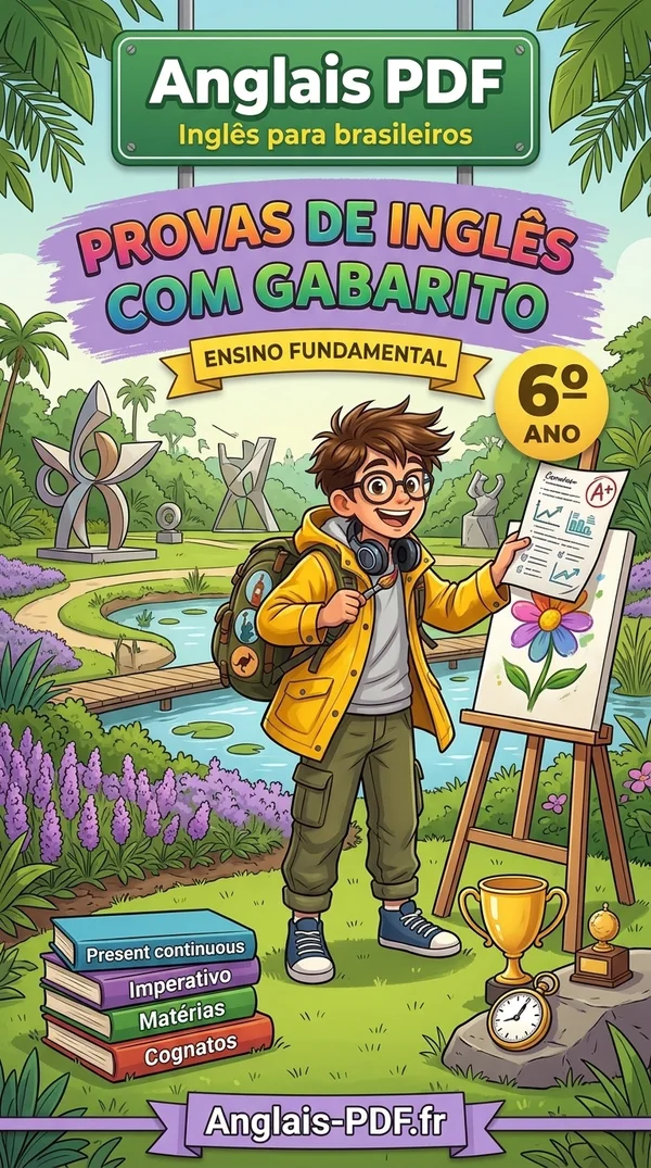 Capa do livro Provas de inglês 6º ano com gabarito em PDF