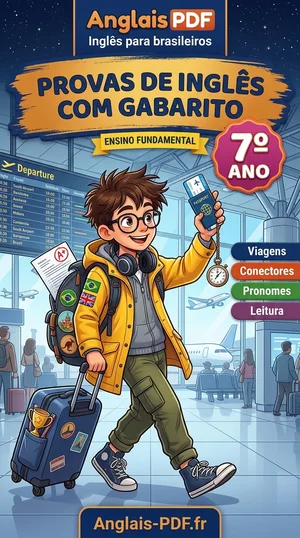 Capa do livro Provas de inglês 7º ano com gabarito em PDF