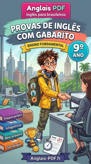 Capa do livro Provas de inglês 9º ano com gabarito em PDF
