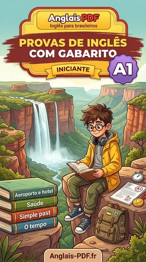 Capa do livro Provas de inglês A1 com gabarito em PDF