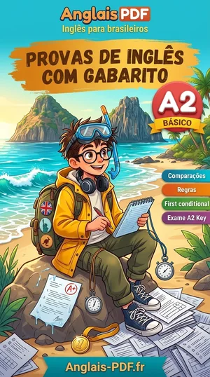 Capa do livro Provas de inglês A2 com gabarito em PDF