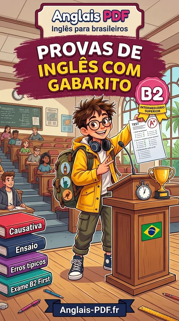Capa do livro Provas de inglês B2 com gabarito em PDF