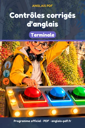 Jaquette du livre Contrôles corrigés d’anglais Terminale en PDF