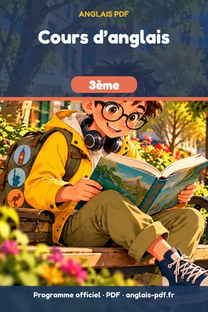 Jaquette du livre Cours d’anglais 3ème en PDF