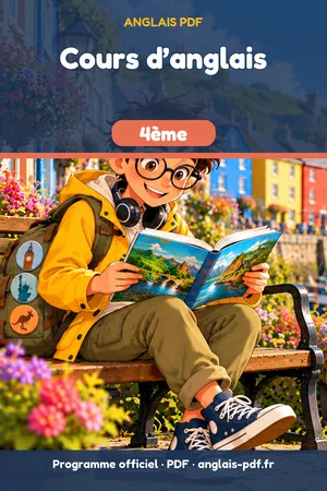 Jaquette du livre Cours d’anglais 4ème en PDF