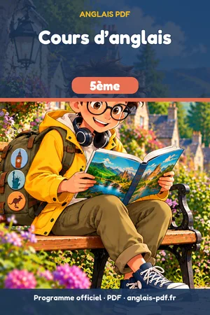 Jaquette du livre Cours d’anglais 5ème en PDF