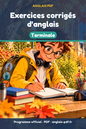 Jaquette du livre Exercices corrigés d’anglais Terminale en PDF