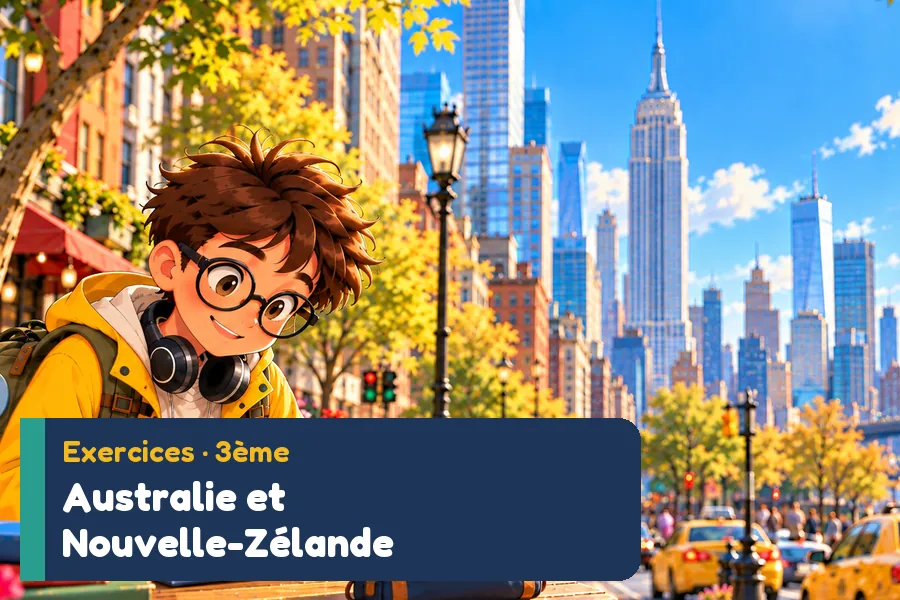 Illustration des exercices d’anglais : Exercices Australie et Nouvelle-Zélande