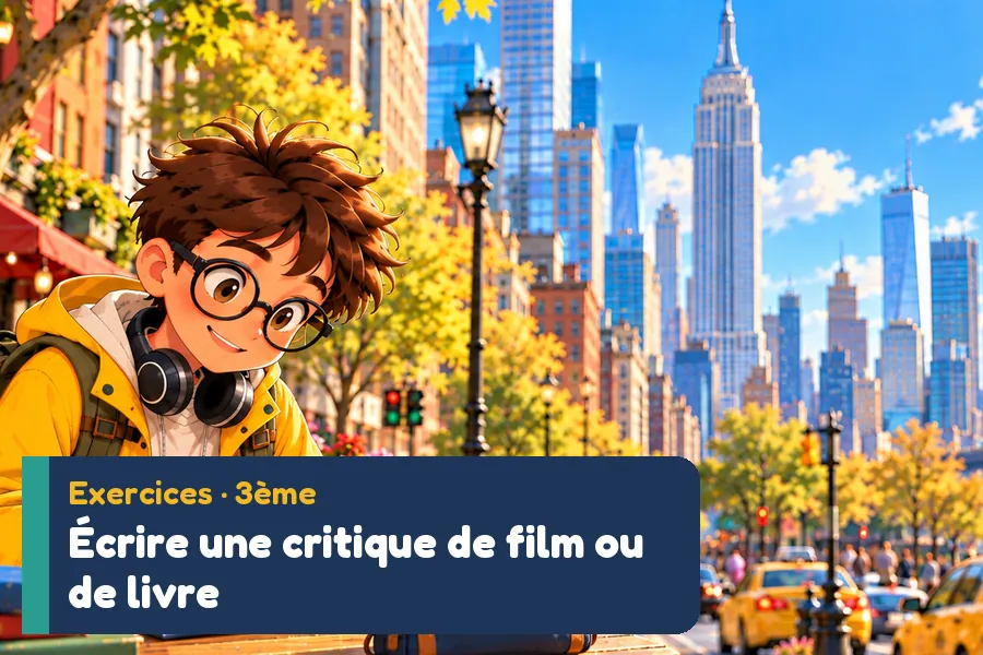 Illustration des exercices d’anglais : Exercices critique de film ou de livre