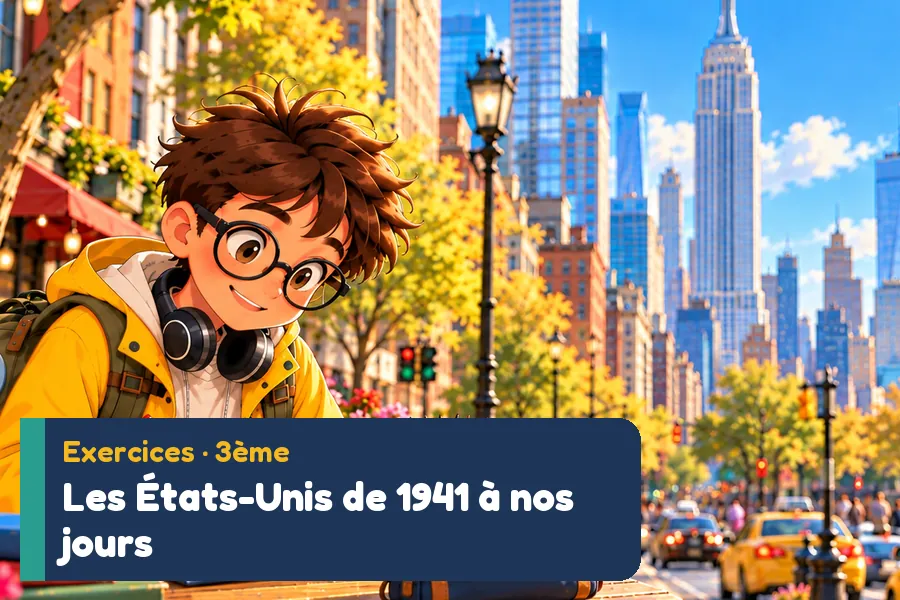 Illustration des exercices d’anglais : Exercices histoire des États-Unis