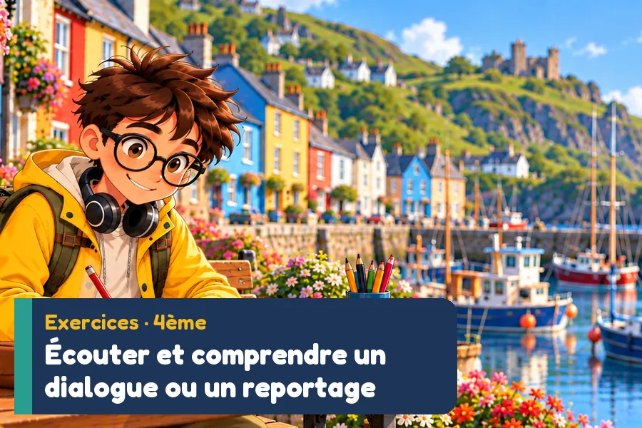 Illustration des exercices d’anglais : Exercices compréhension orale