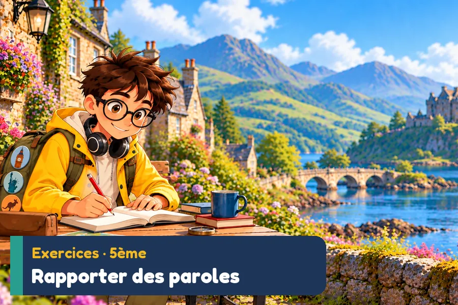 Illustration des exercices d’anglais : Exercices paroles rapportées