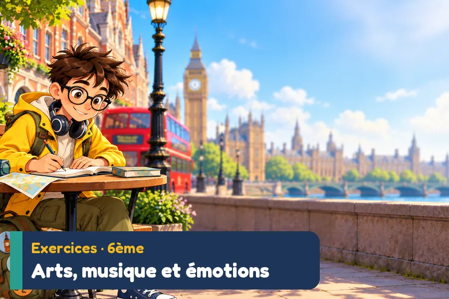 Illustration des exercices d’anglais : Exercices art et musique