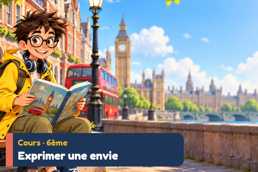 Illustration du cours d’anglais : I would like et I want to