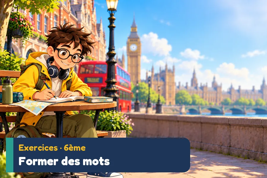 Illustration des exercices d’anglais : Exercices suffixes anglais
