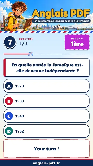 QCM anglais 1ère en vidéo : Aires anglophones : les Amériques